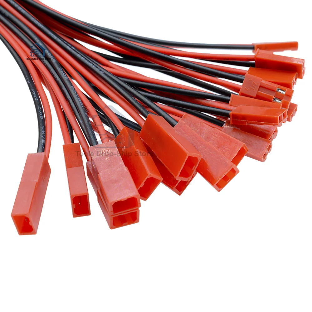 Conector macho hembra JST para helicóptero RC BEC, 10 pares, 100mm, 10cm, batería, DIY, FPV, Drone Quadcopter