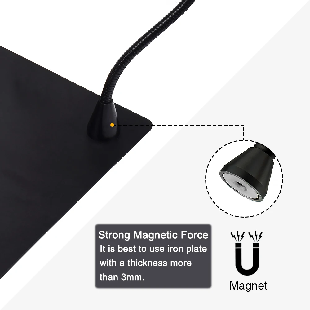 NEWACALOX Helping Hands Third Hand Soldering Station for PCB Holder 4 Flexible Magnetic Arms with 3X LED Magnifier Welding Tool