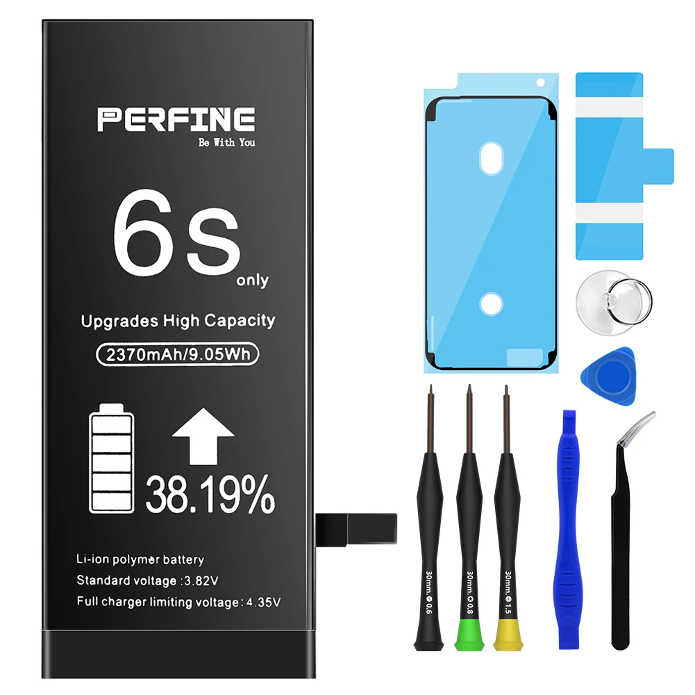 Perfine Bateria for iphone 6S 2370mAh Replacement Li-Polymer Installation 6S Battery with Repair Tool Kits