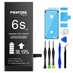 Perfine Bateria for iphone 6S 2370mAh Replacement Li-Polymer Installation 6S Battery with Repair Tool Kits