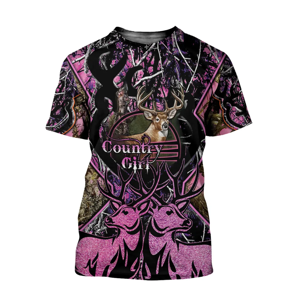 2021 Summer Hipster Men t-shirt Hunting Country Girl 3D Printed Harajuku Short sleeve T shirt Unisex Casual tops TX0165