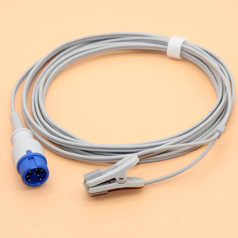 Compatible  7pin Mindray T5 T8 Spo2 sensor cable for adult/pediatric/child/Neonate/veterinary,Finger/Ear/Foot/Forehead Probe.