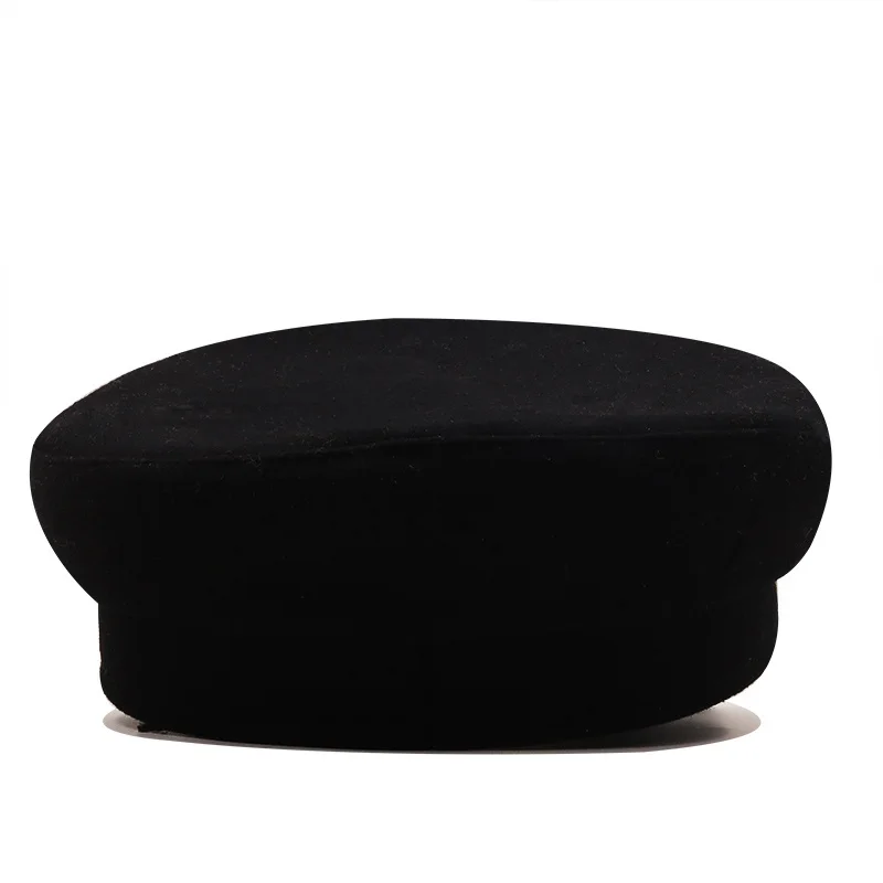 utumn Winter Chain Black Military Berets for Women Female Flat Army Cap Salior Hat Girl Travel Berets Ladies Painters Cap