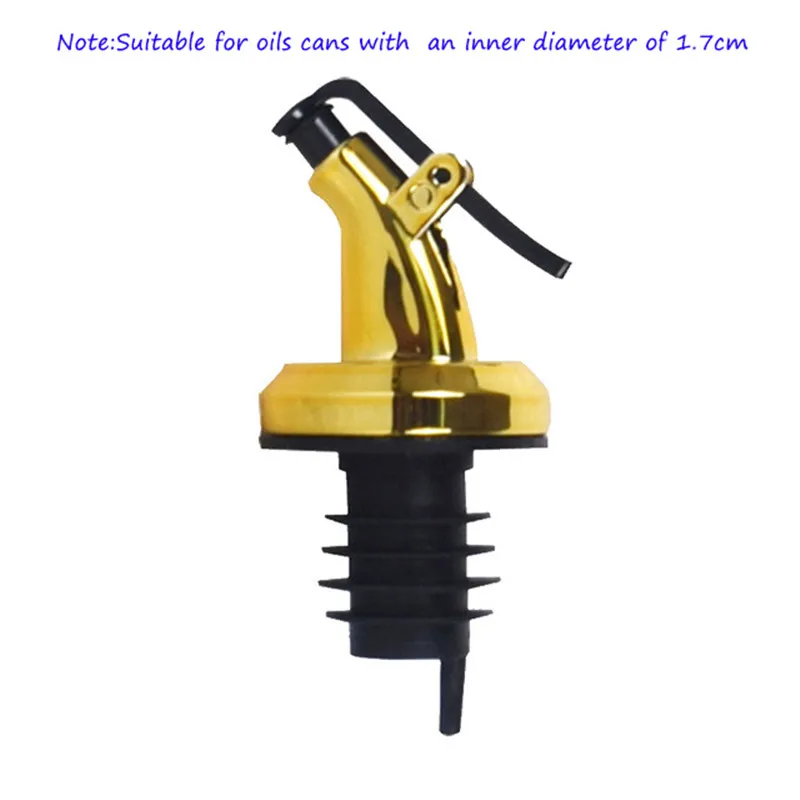 Gold Olive Oil Spout  Oil And Vinegar Dispenser Pour Spouts With Attach Cap for Easy Cover, Perfect Choice for Olive Oil Bottle