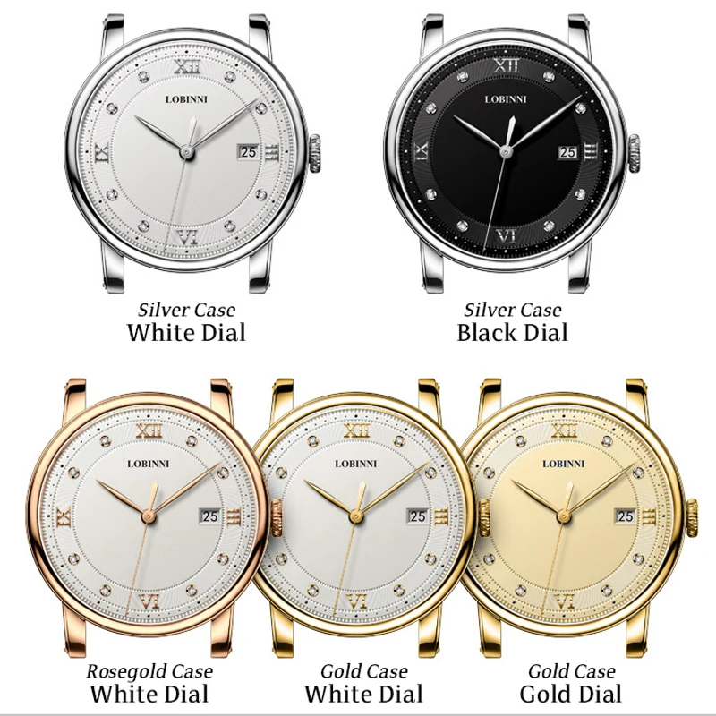 LOBINNI Fashion Casual Ladies Wrist Watch Stainless Steel Dress Women Watches Calendar Analog Quartz Female Clock Ladies Gifts