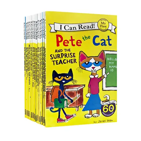 19 권/세트 나는 읽을 수 있습니다 Pete The Cat 그림책 어린이 아기 유명한 이야기 영어 이야기 어린이 책 세트 아기 취침 시간 책