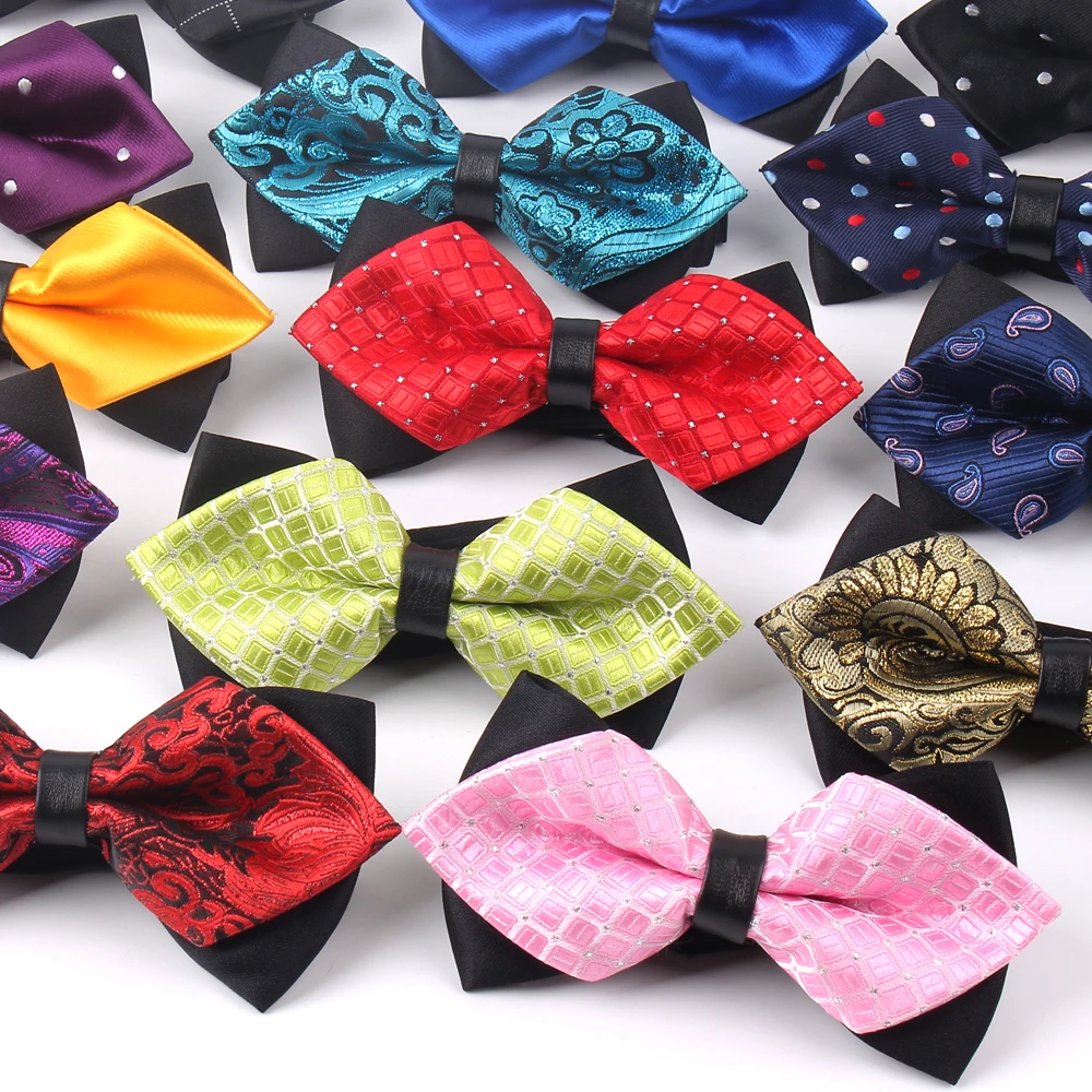 Pointed Bow ties For Men Women Shirts Classic Men's Bow tie  Business Wedding Bowknot Adult Solid Bowties Butterfly Suits Tie