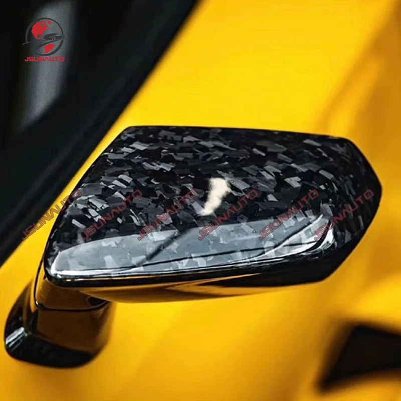 Dry Carbon Fiber Side Mirror Cover For Huracan LP580 LP600 LP610 LP620 OEM Frged Carbon Replacement Accessories