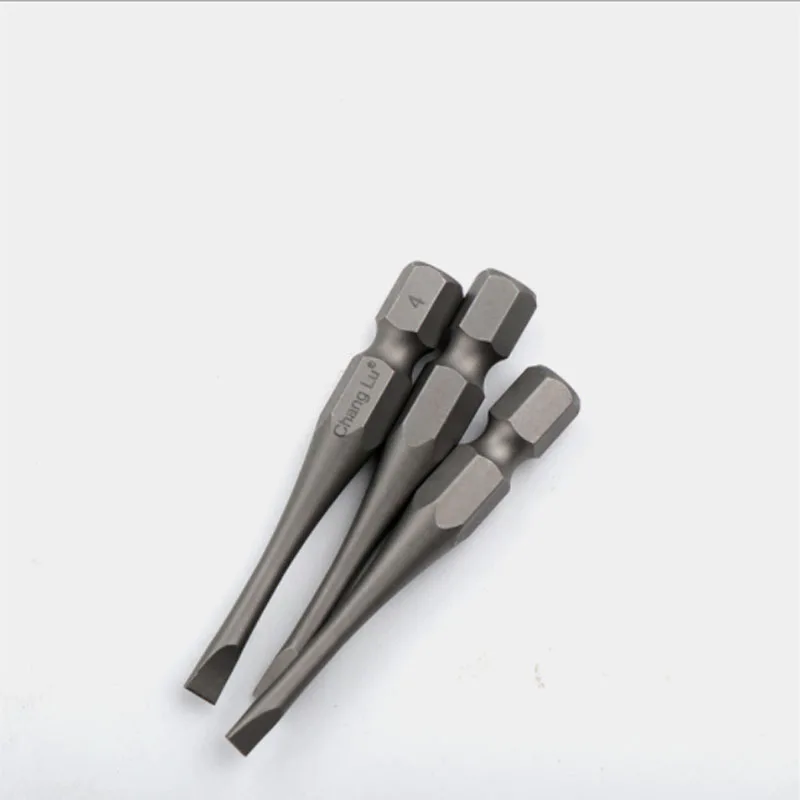 50mm Slotted SL2-SL6 Screwdriver Bit Set 1/4\