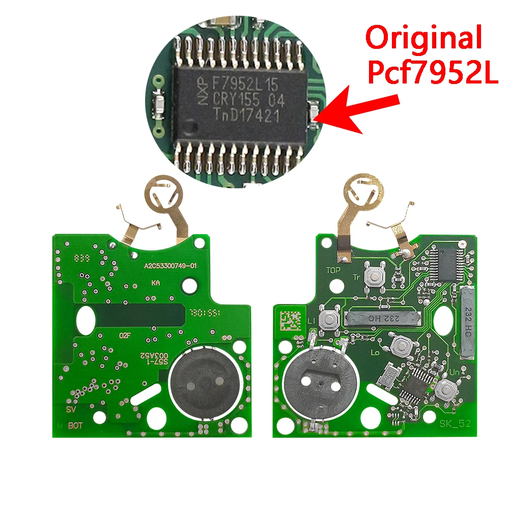 XNRKEY 4 Button 433MHz PCF7952 Chip Smart Card Remote Car Key Fob For Renault Megane 3 2008-2016 Keyless HandsFree