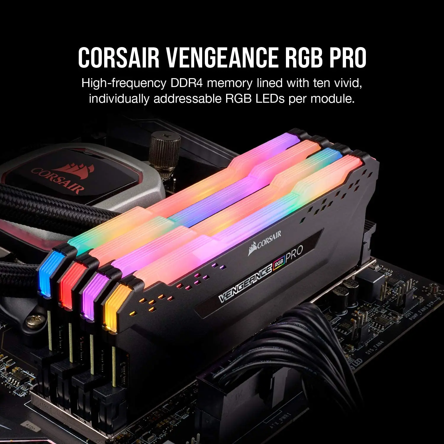 Corsair Vengeance RGB PRO 8GB 16GB 32GB DDR4 3200MHz 3600MHz LED Desktop Memory - Black/White