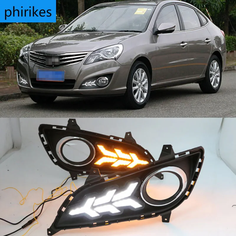 

2pcs For Hyundai elantra 2011-2016 LED DRL For elantra High brightness guide LED DRL led fog lamps daytime running lights