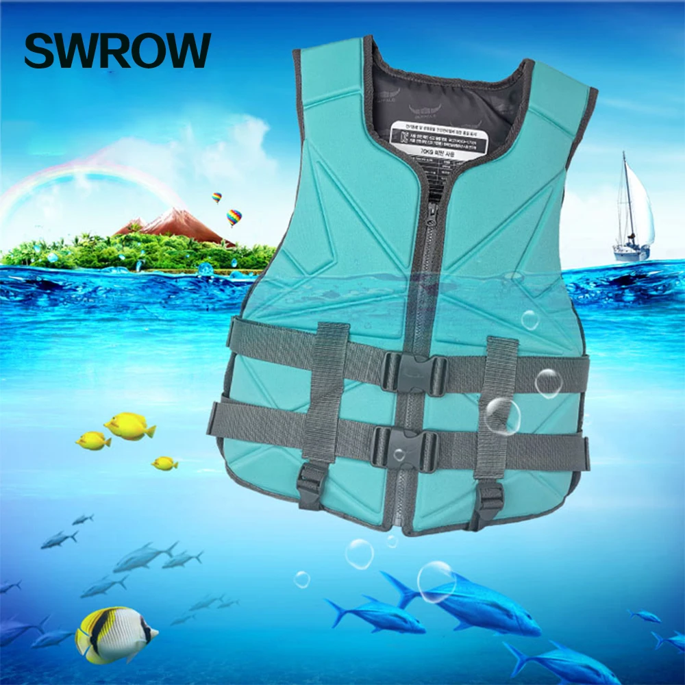 Giubbotto di salvataggio all'aperto giubbotto di salvataggio di sicurezza in Neoprene sport acquatici pesca sci nautico kayak canottaggio abbigliamento stretto comfort leggero