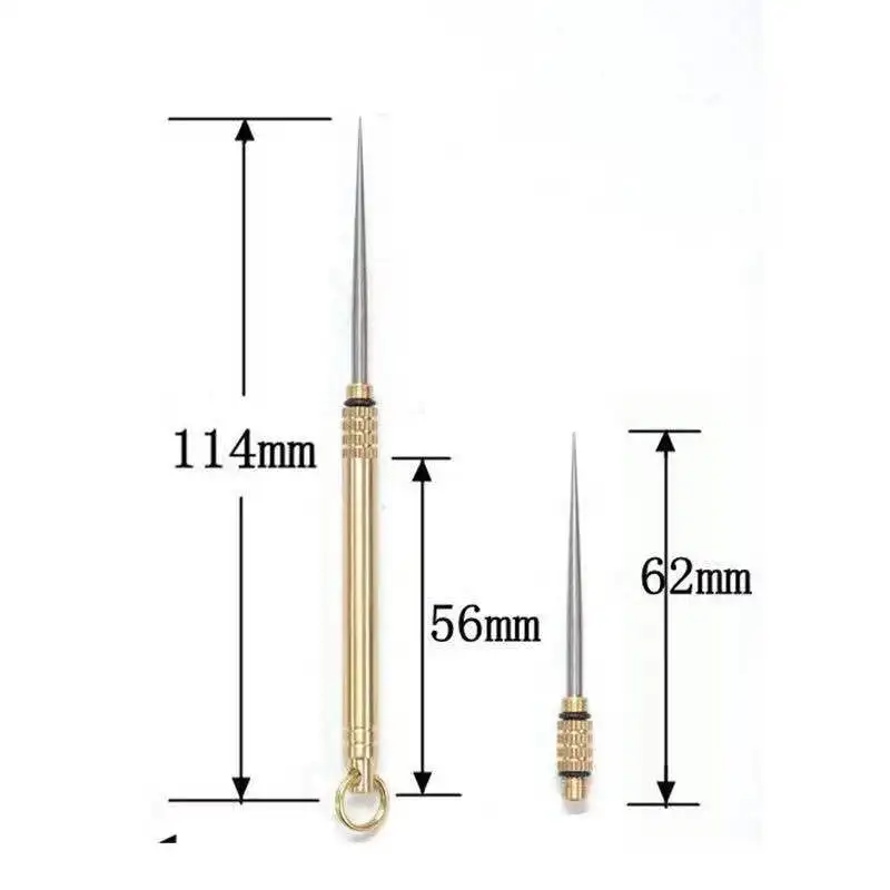 Titanium Outdoor Edc Toothpick Bottle Fruit Fork Camping Tool Toothpick-Holder