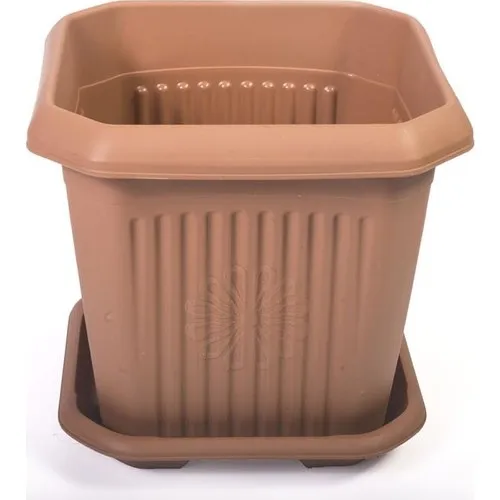 Qualify Plastic Square Flowerpot No 6 Classic Garden Flowerpot