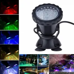 36 LED 7 Colors RGB Underwater Spot Light for Water Garden Pond Aquarium Fish Tank Lamp