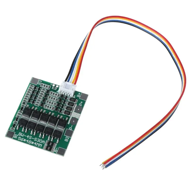 Placa PCB de protección BMS, batería LiFePo4 LiFe 12,8, 30A, 3,2 V, con Balance de 18650 V, envío directo