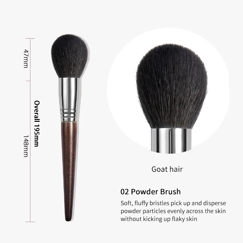 OVW 1PC Goat Hair Powder Brush Overall Setting Complete Professional Natural Powder Concealer Contour  Blending Makeup Brush set