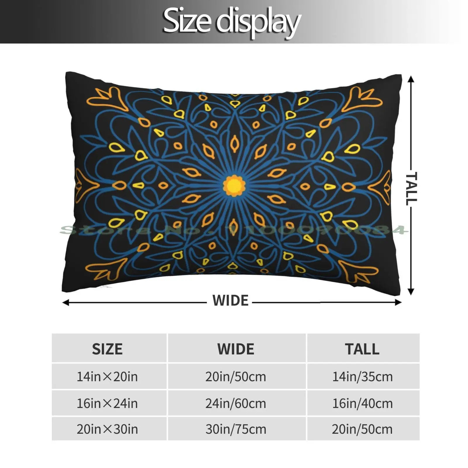 Mandala Floral Traditional Pillow Case 20x30 50*75 Sofa Bedroom Gangster Bills Mafia Football New York Cool Corleone Film