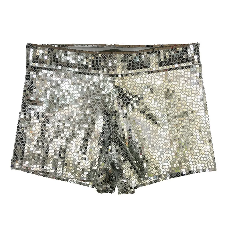 New Women Sexy Sequin Pole Dance High Waist Shorts Feminino Nightclub