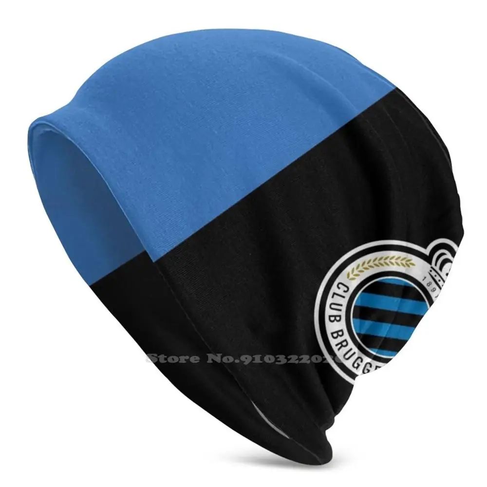 Brugge Unisex Thin Knitted Beanie 40D Diy Hats Club Brugge Koninklijke Voetbalvereniging Bruges Royal Football Association