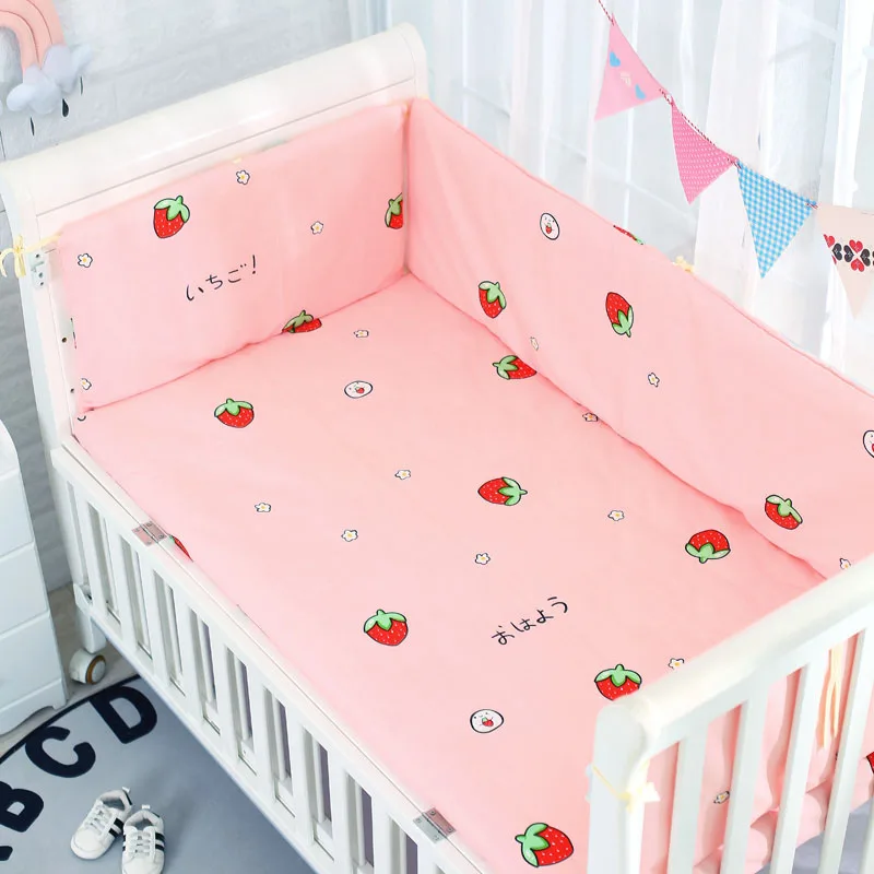 One Piece 180cm Crib Bumpes Baby Collision Avoidance Baby Crib Bed Bumper Cute Cartoon Pattern Baby Bedding Can Be Custom Size