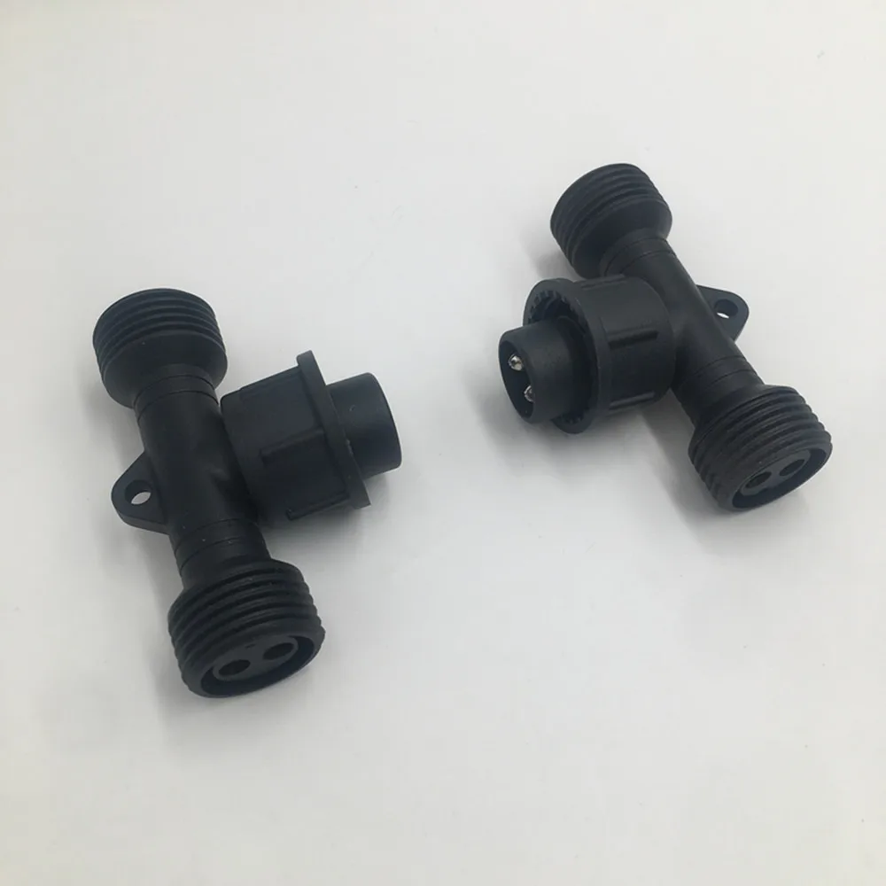 IP68 Waterproof Connector 2 Pin T Shape Electrical Terminal Adapter Wire Connector Screw Pin connector For S14 String Light