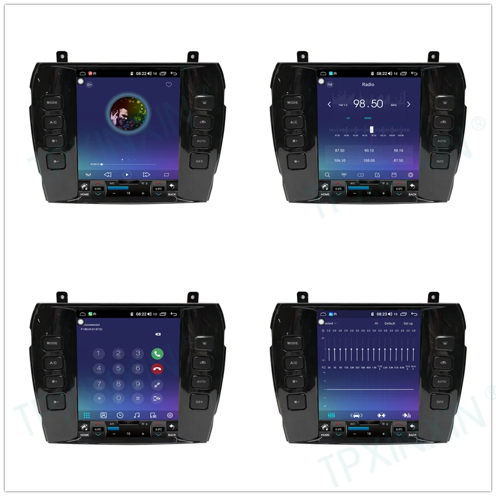 لجاكوار S-type 2004 أندرويد 11 راديو ستيريو للسيارة مع شاشة عمودية مشغل راديو نظام تحديد المواقع والملاحة رئيس وحدة