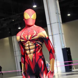 Iron Gold Spider Advanced Suit Spiderman Cosplay Superhero 3D Printed Spandex Costume Home Coming Halloween Costume Bodysuit