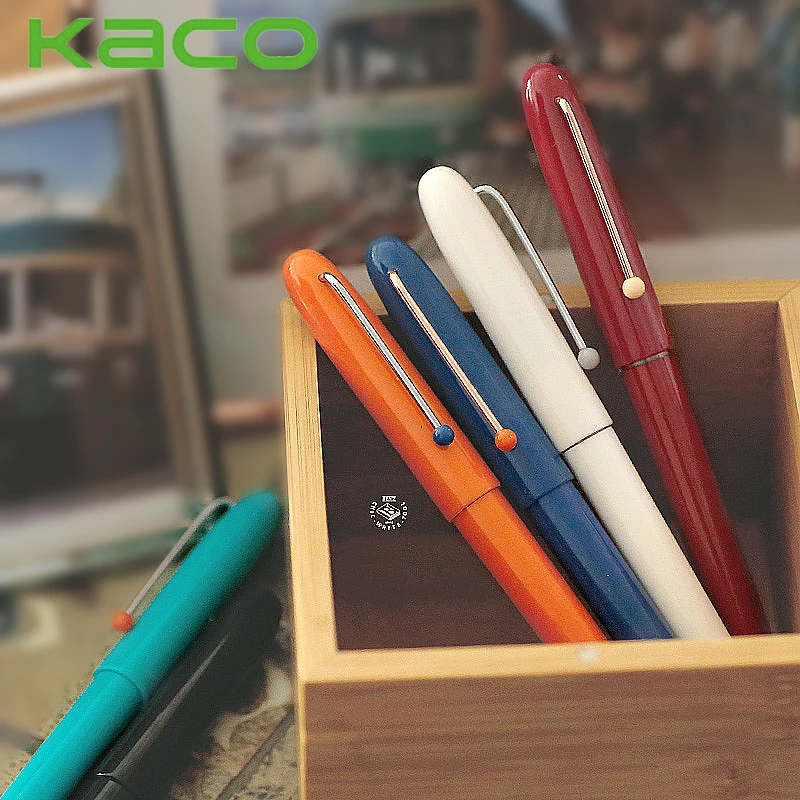 Retro KACO Fountain Pen 0.38mm EF Gift Box Set Kalem Feather Writing Pens for School Stationery Office Art Supplies Dolma Kalem