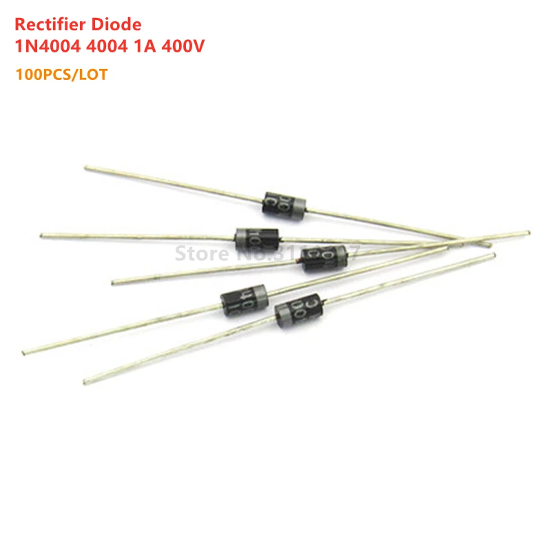 100PCS/LOT 1N4004 4004 Rectifier Diode 1A 400V DO-41 IN4004 NEW