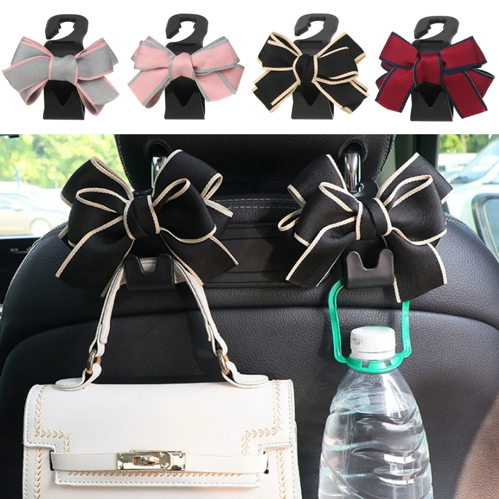 Multifunction Storage Bow Hook for Car Seat Back Hook Sundries Cute Rear Seat Placement Tool Interior Accessories