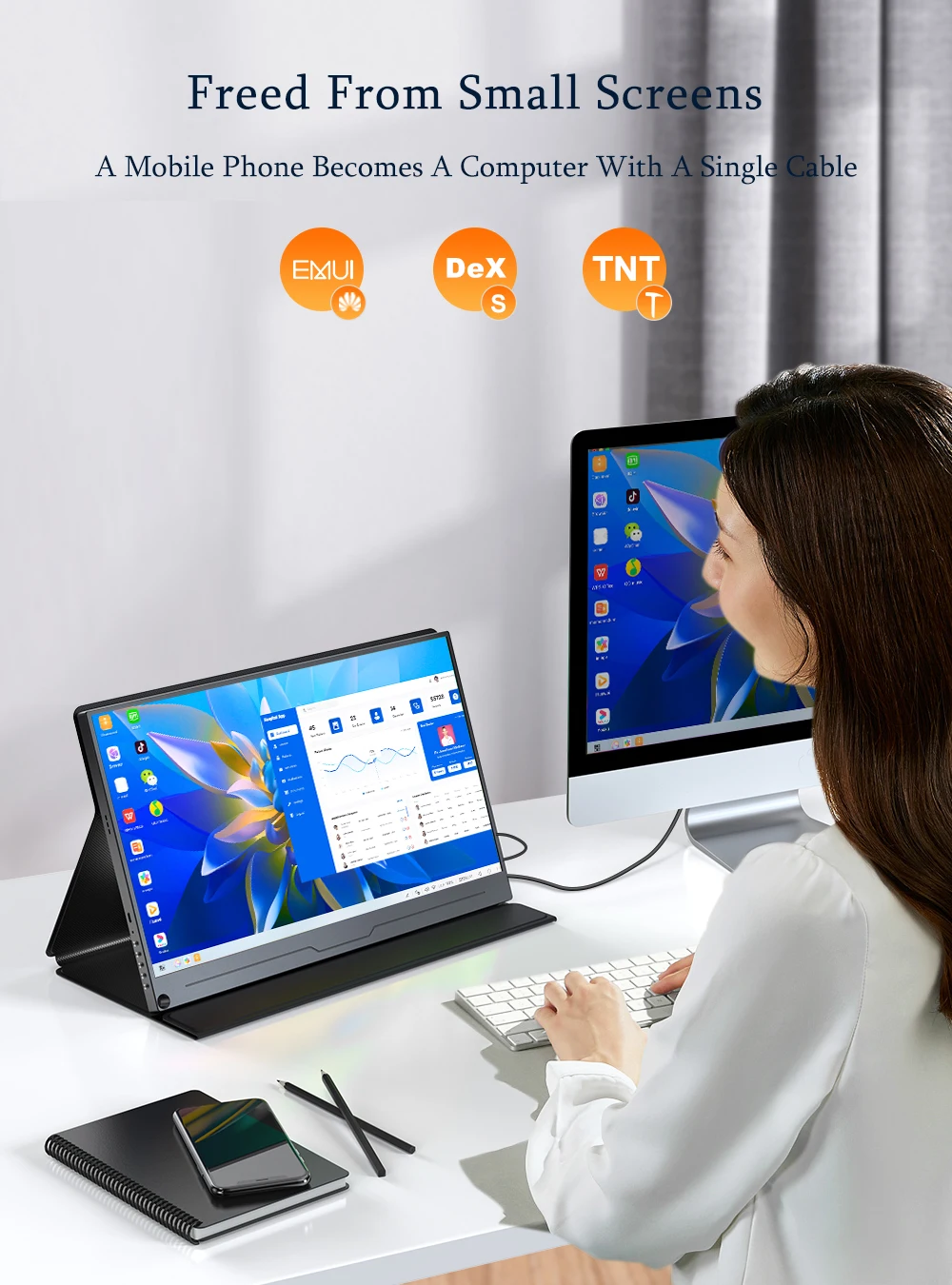 Uperfect 15.6 Inch Fhd Monitor Hdr 1920X1080 Ips Hdmi Type-C Screen Display Draagbare Gaming Dsiplay PS4 Raspberry Pc computer