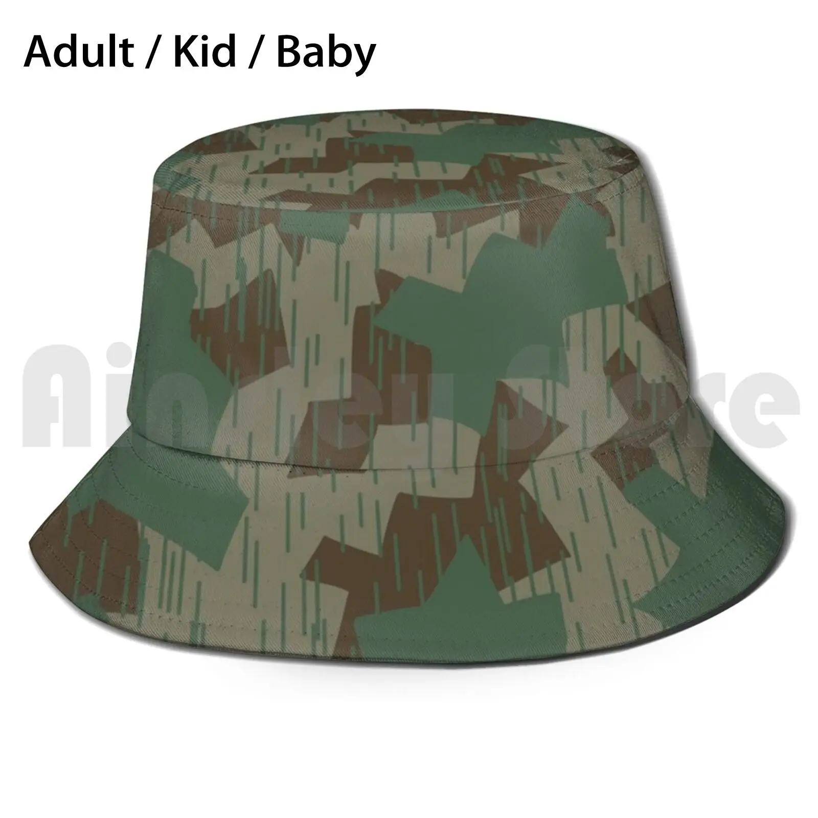 World War 2 German Camouflage. Splittermuster. Sun Hat Foldable UV Protection Splittermuster Flecktarn Ww2 Camo