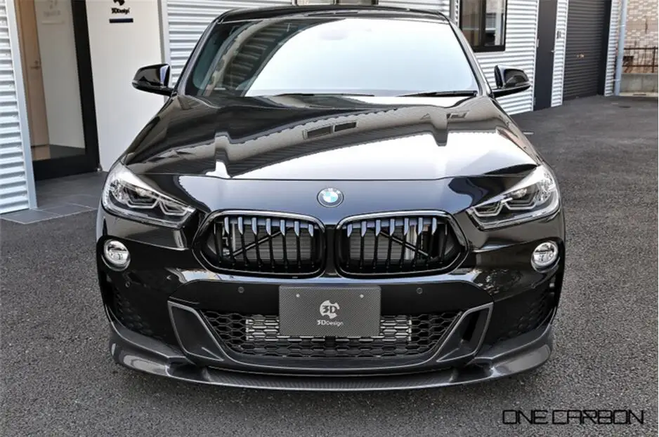 3D DESIGN Carbon fiber Front Rear Bumper Lip Spoiler Diffuser Cover Fits For BMW X2 F39 2018 2019