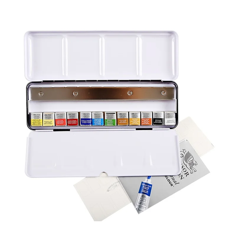 WINSOR&NEWTON original Professional Solid Watercolor Senior painter artist  Pigment 12/24 colors made in France