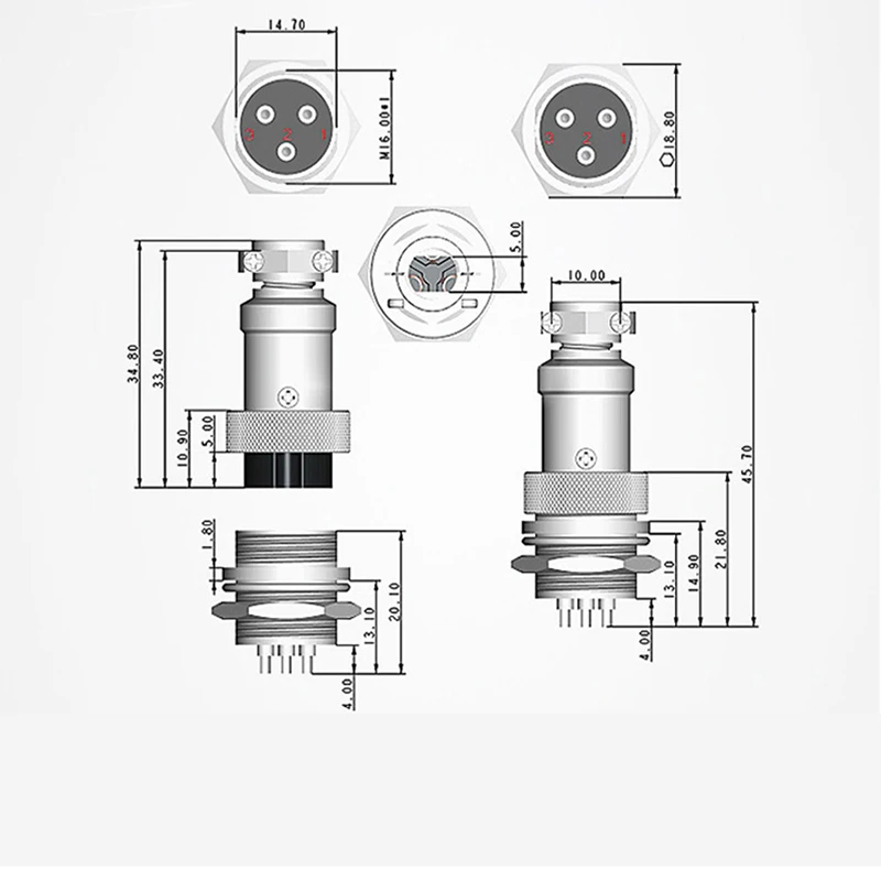 1Pcs GX16 2P/3/4/5/6/7/8 Pin Male & Female 16mm Circular Aviation Socket Plugs Wire Panel Connector GX-16 Aviation Plug