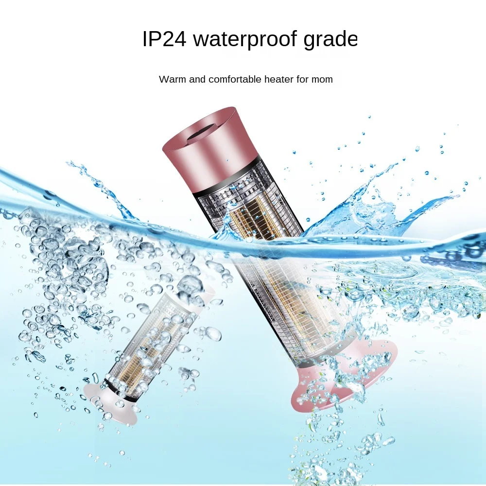 220V Twee Speed Waterdichte Carbon Fiber Buiten Kwarts Buis Kachel Draagbare Floor Snelle Verwarming Ventilator Voor Winter