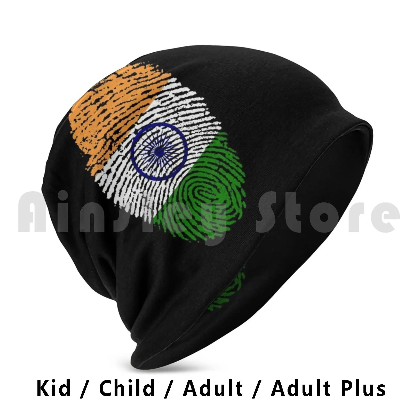 Indian Fingerprint I Love India Flag For Indians Beanies Knit Hat Hip Hop Indian Indian Food Bindaas Indian