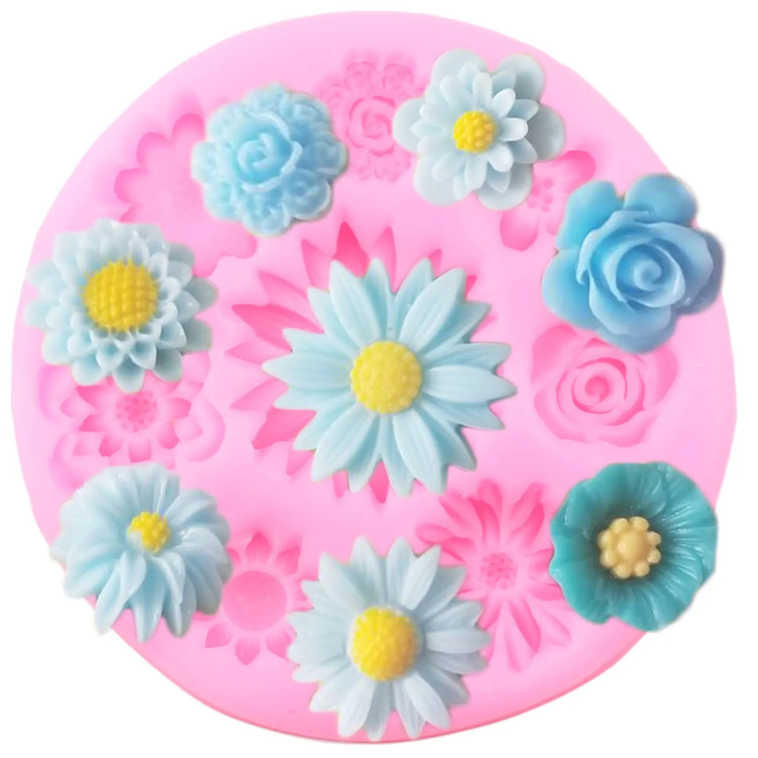 Daisy Wild Chrysanthemum Silicone Mold DIY Flower Cupcake Baking Molds Chocolate Candy Resin Mould Fondant Cake Decorating Tool