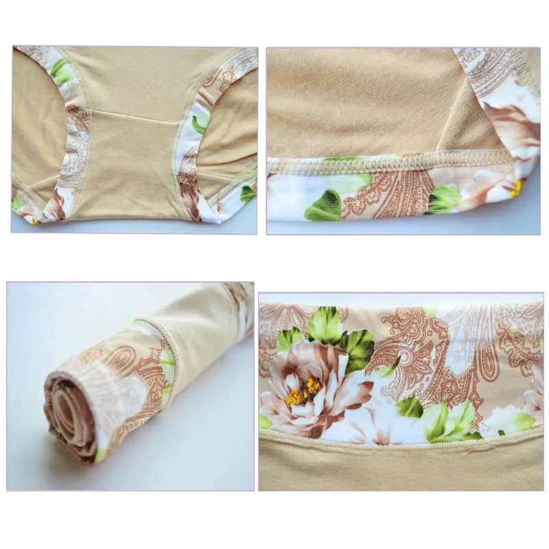 5 Teile/los frauen Höschen Drucken Unterwäsche Weiche Höschen Atem Briefs Mädchen Floral Panty Sexy Wäsche Unterhose Für Weibliche – Detail 13