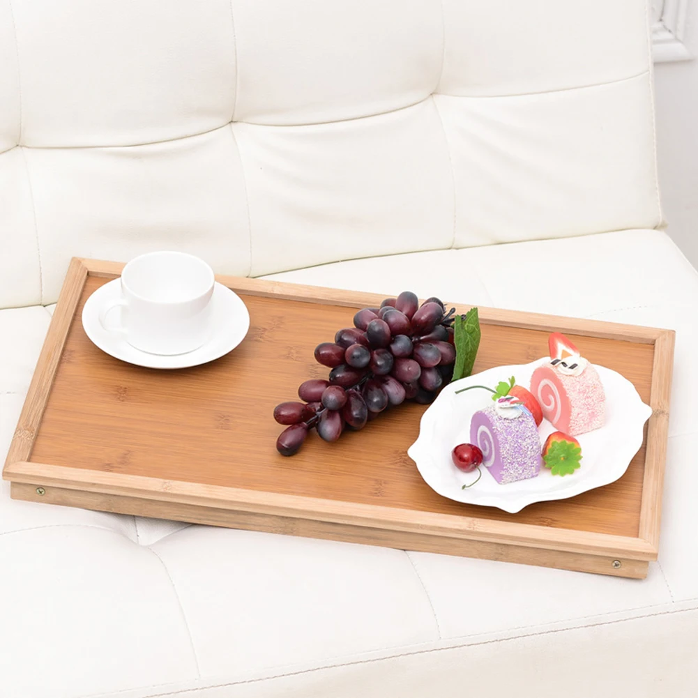 Bamboo Foldable Bed Table Tray Multifunctional Breakfast Table in The Bed Wear-Resistant Original Non-Toxic