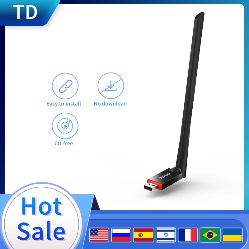 U6 300M Network Card Wifi Antenna Usb Wifi Adapter Support Windows 10