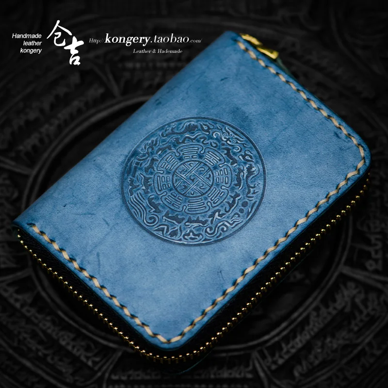 

★men and women of organ fog wax card bag screens large capacity to restore ancient ways more zero real leather wallet