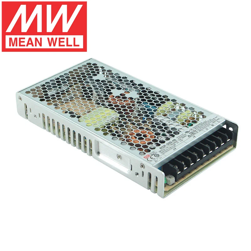 MEAN WELL RSP-200-24 Power Supply 15V 12V 48V 200W meanwell DC Single Output Switching Power Supply With PFC Function