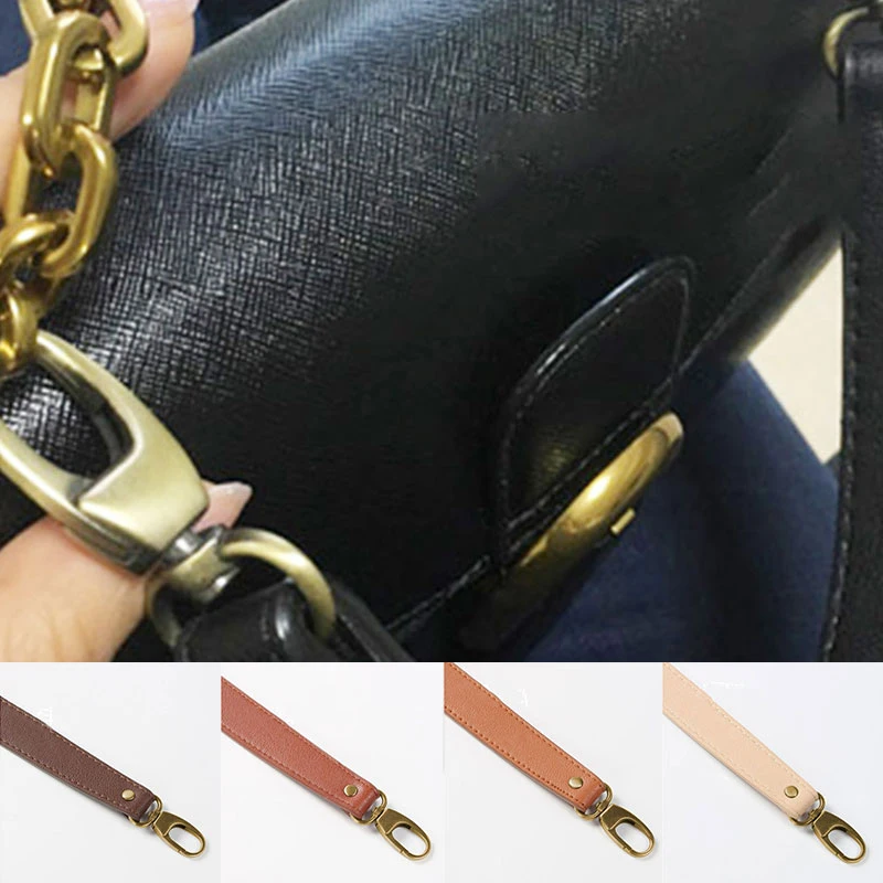 Lady Pu Leather Shoulder Strap Black Handbag Bag Belt Diy Bags Handle Replacement Bag Short Straps Handbags Accessories