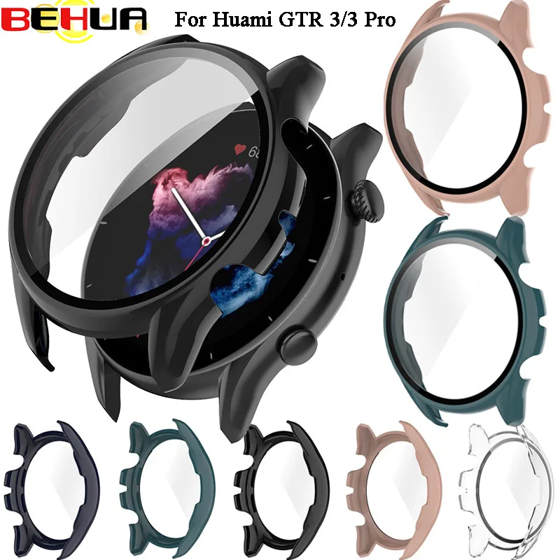 

Защитный чехол с полным покрытием для Huami Amazfit GTR 3 Pro/GTR3 SmartWatch, чехлы с рамкой из закаленного стекла для ПК