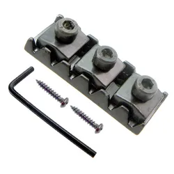 2Pcs Black Electric Guitar Locking Nuts For Tremolo Bridge Length 42mm Accessories Parts Musical Instrument