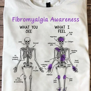 Fibromyalgia 인식 티셔츠 Unisex Tee 남성 여성 선물을 판단하지 마십시오. 