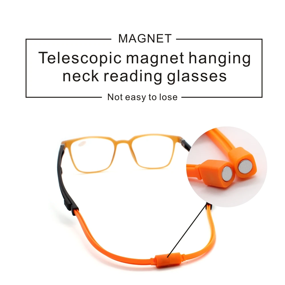 Tr90 Leser Lesebrille Herren Magnet Tragbare Dioptrien Hängender Hals 1,0 1,5 2,0 2,5 3,0 3,5 – Detail 1